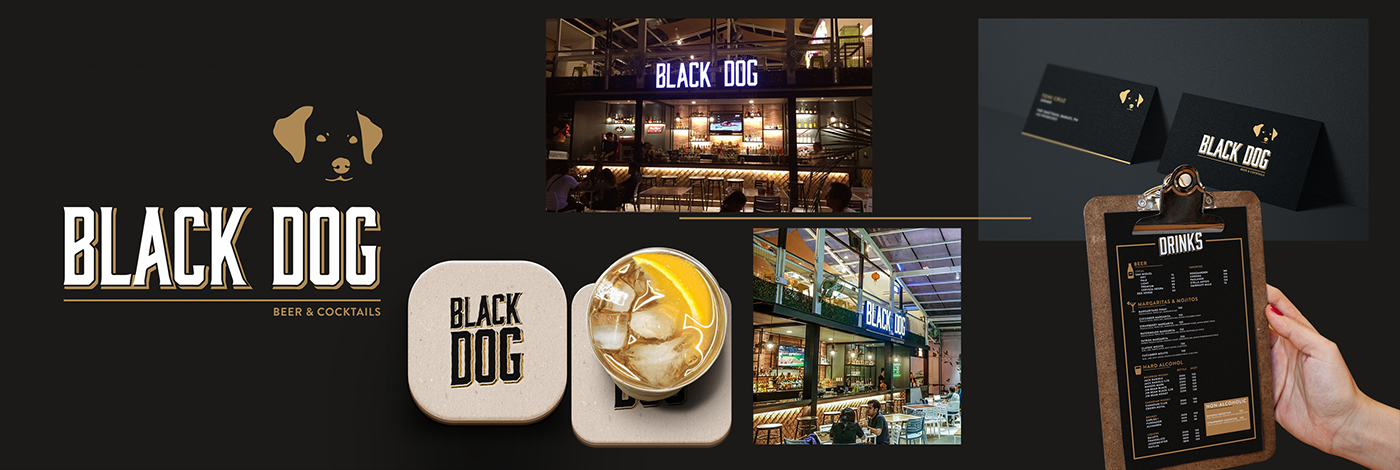 Image of Black Dog branding.